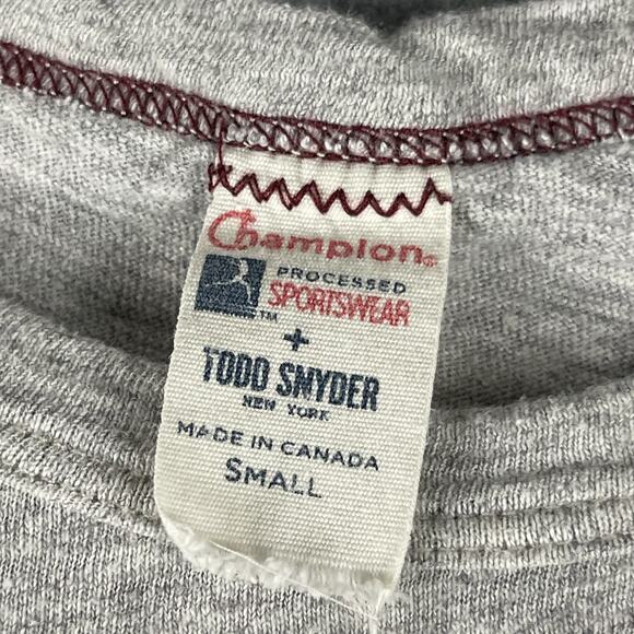 Champion x Todd Snyder Shirt Mens Small Gray NYC Spellout Graphic Tee Logo - Picture 5 of 12